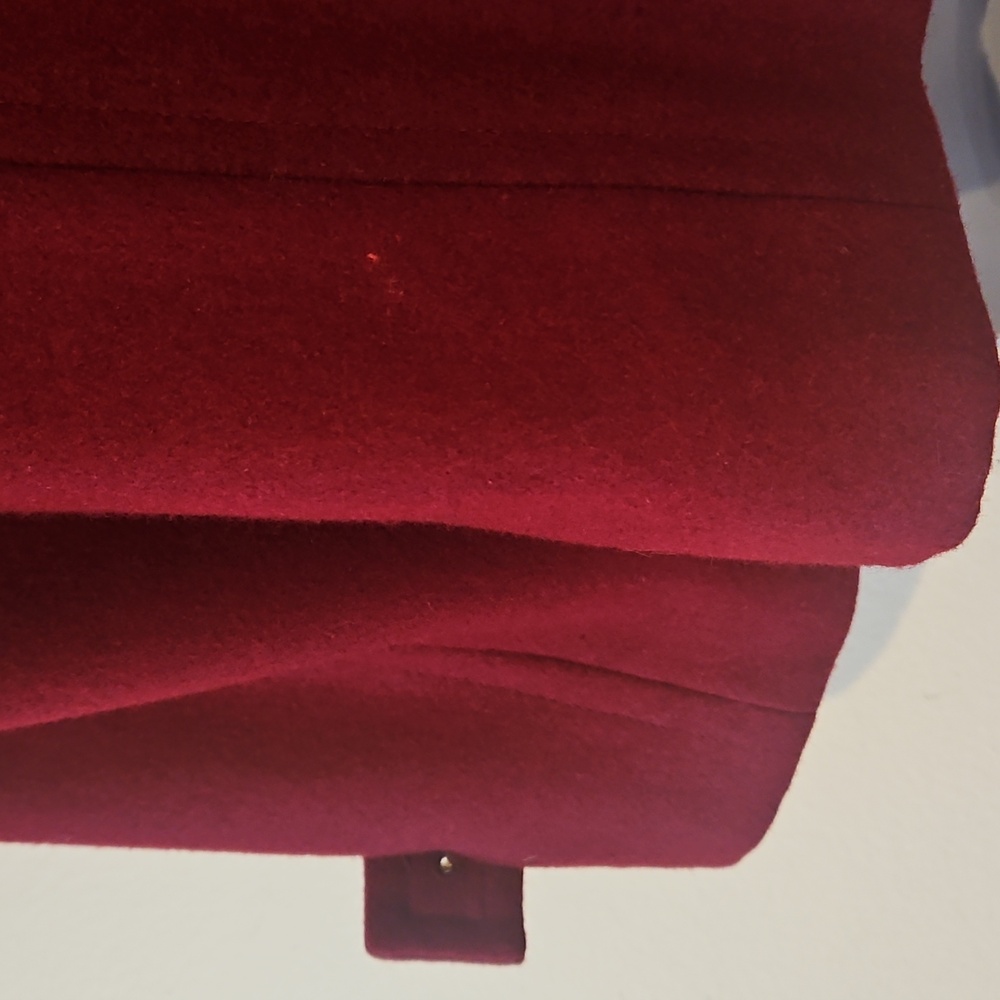 Calvin Klein Double-Breasted Peacoat - Deep Red - Picture 14 of 15